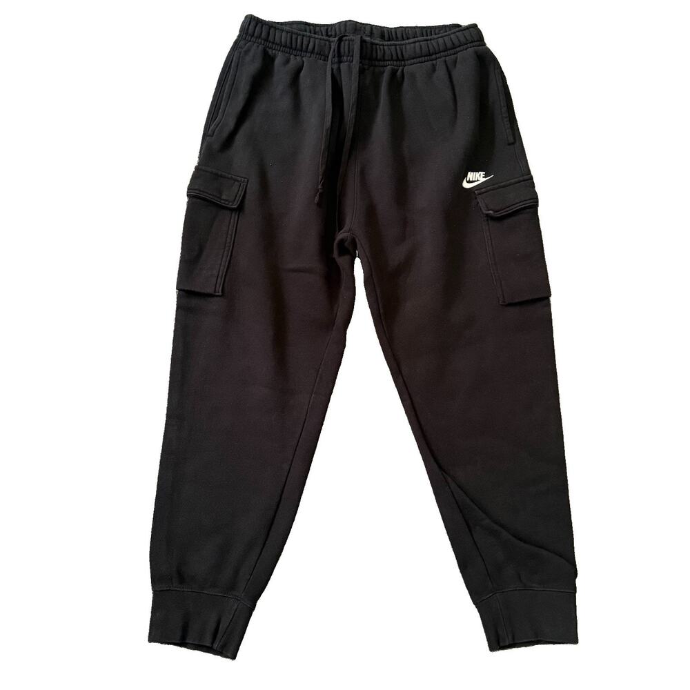 Nike Mens Sportswear Club Fleece Cargo Sweatpants Black XL Joggers CD3129-010
